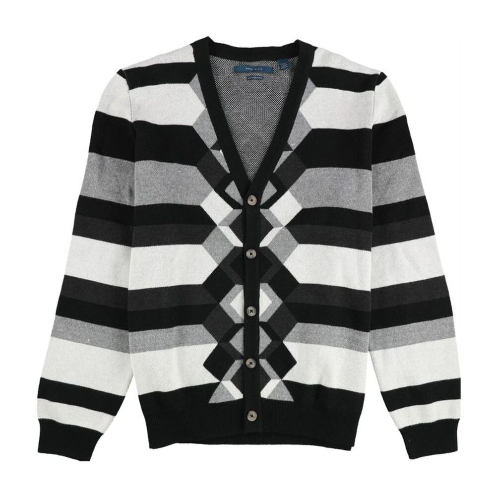 Perry Ellis Womens Square Smocked Hem Crochet Cardigan Sweater, NWT